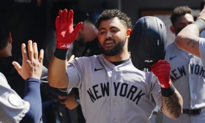 Miren todo lo que Jasson Domínguez tuvo que hacer para volarse la cerca en Toronto