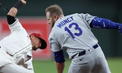 Muncy y Vargas evitan lesiones graves tras fuerte colisión en la inicial