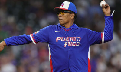 La leyenda José Cruz y Kike Hernández se combinaron para el lanzamiento de honor