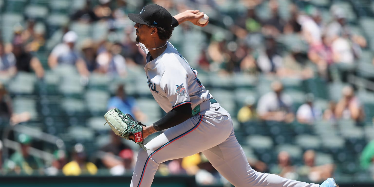 Tras el casi perfecto de Pérez, Marlins frenan a Atléticos para sacar las escobas
