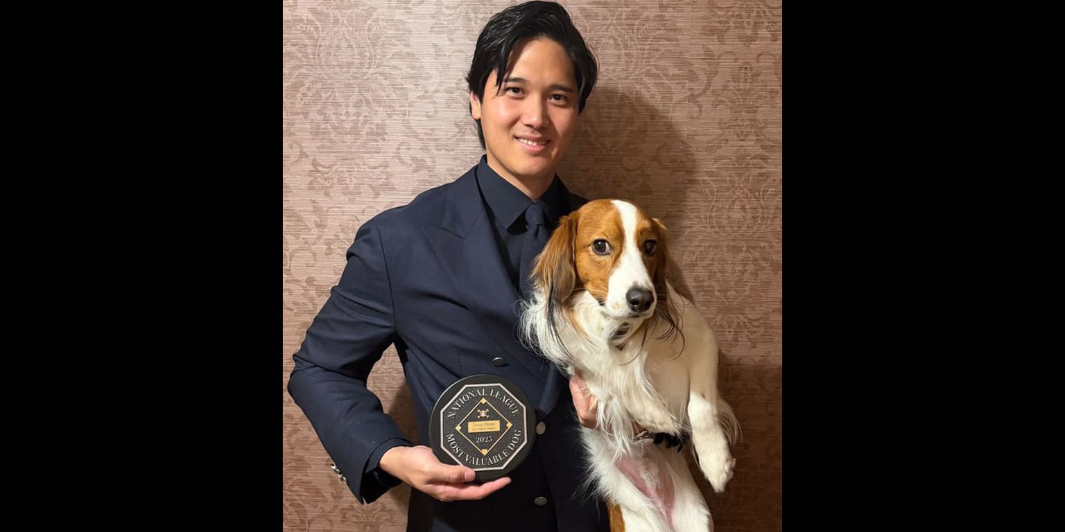 ¡Guau! Decoy suma el premio “MVP” canino al estante de trofeos de Ohtani