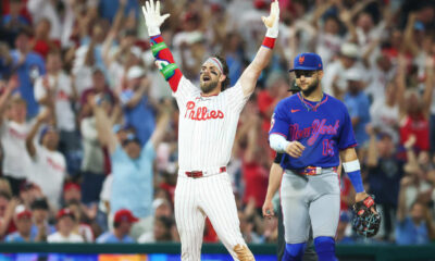 Necesitando un triple para su primer ciclo, Harper lo logra vs. Mets