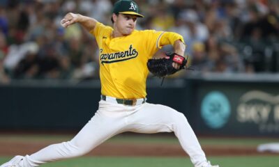 Ginn coquetea otra vez con un no-hitter en paliza de Atléticos vs. Nacionales