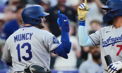 Muncy y Rojas se combinan para tres jonrones y Dodgers apalean a los Rockies