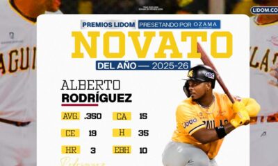 Alberto Rodríguez de las Águilas Cibaeñas reconocido como Novato del Año en LIDOM