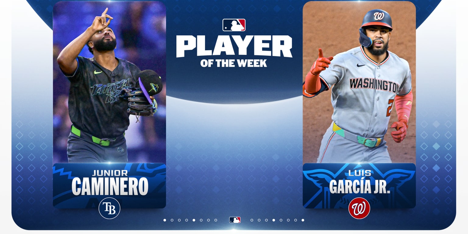 Caminero y García Jr., los Jugadores de la Semana; Hill con la mejor jugada Caminero y García Jr., los Jugadores de la Semana; Hill con la mejor jugada