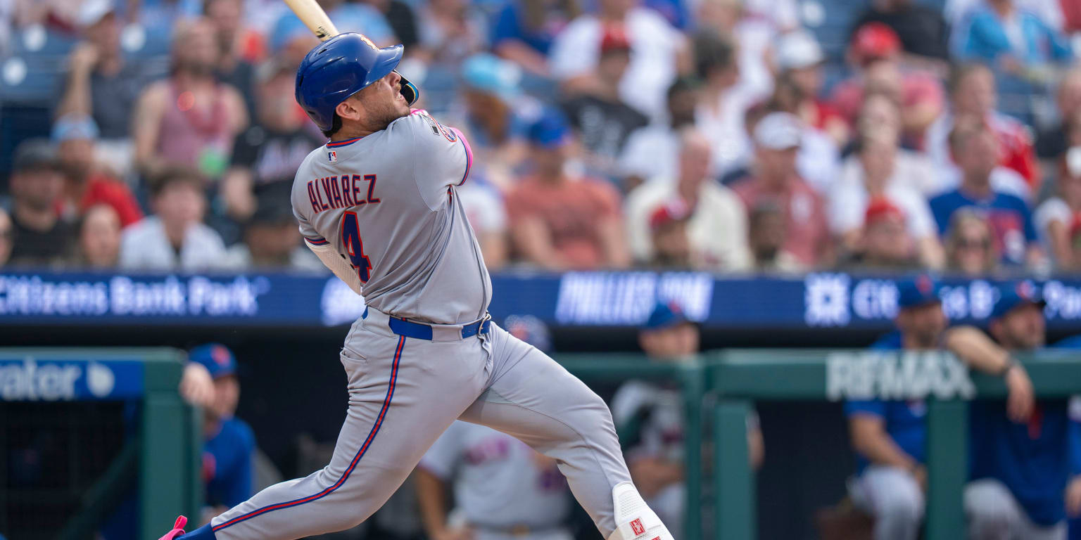 Álvarez, Baty — que serían fichas de cambio — impulsan victoria de Mets sobre Filis