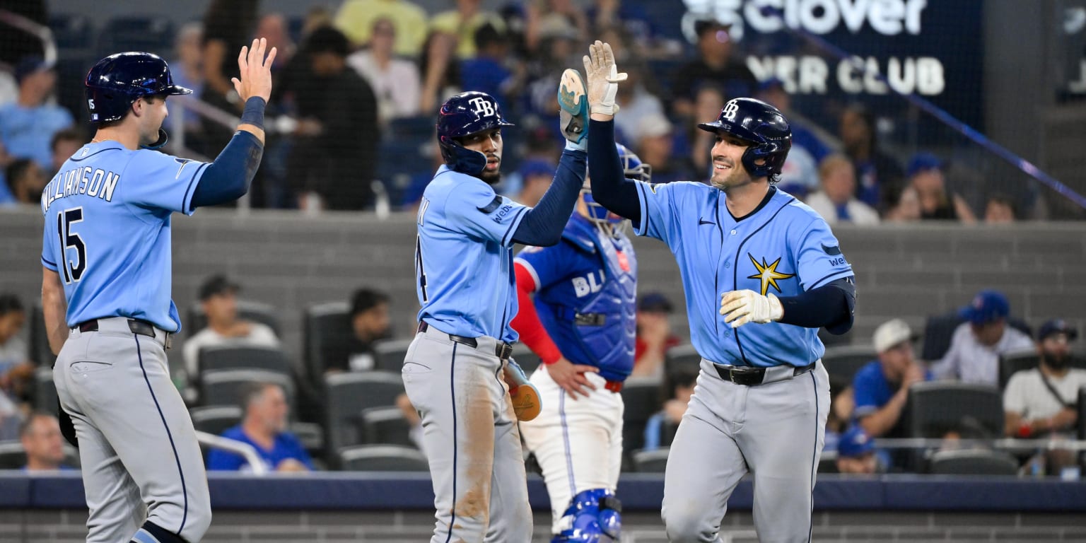 Rays conectan 21 hits, su mayor cifra de la temporada, y apalean a los Azulejos
